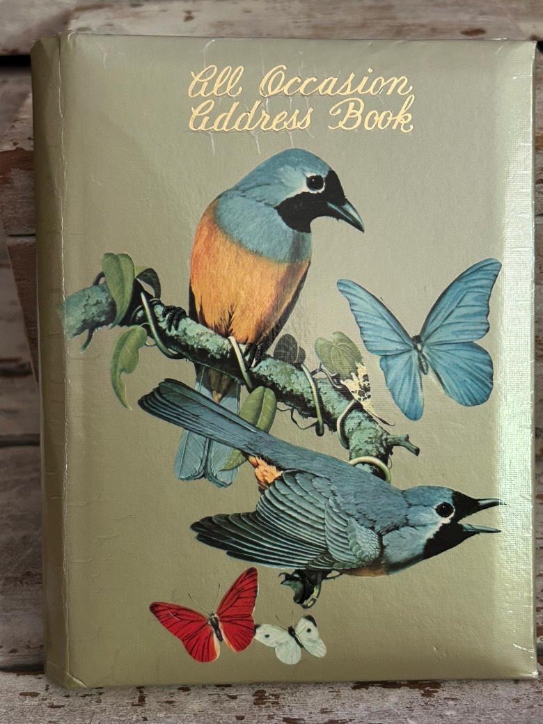 Vintage Address/Telephone Book Bluebirds & Butterflies