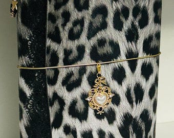 Leather Traveler's Journal Cover, 1 front Charm, 2 side charms, lace and inserts Included