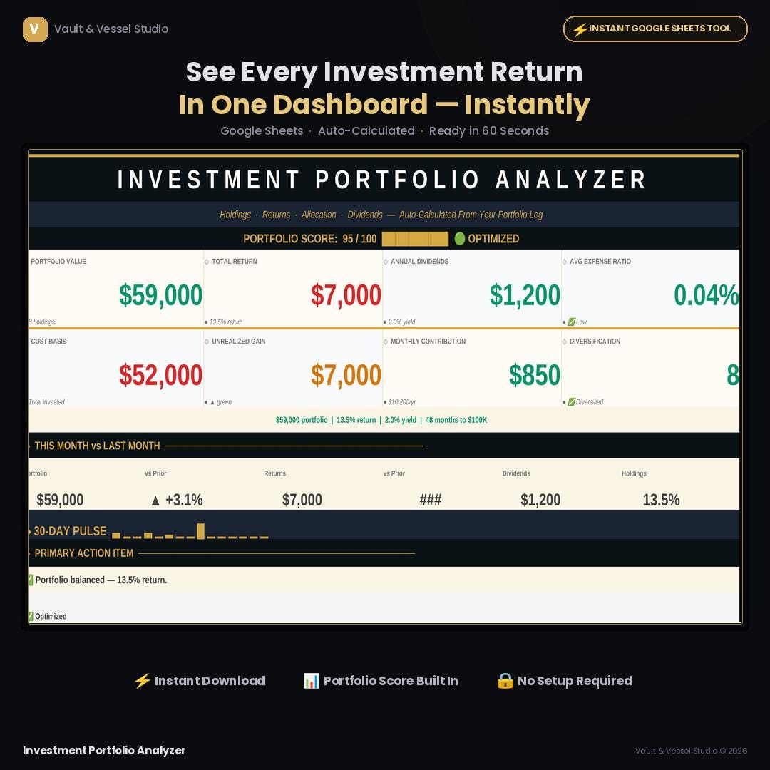 Investment Portfolio Tracker Google Sheets | Stock Dashboard, Asset ...