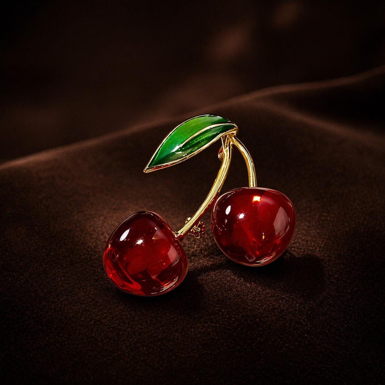 Cherry Brooch - Etsy