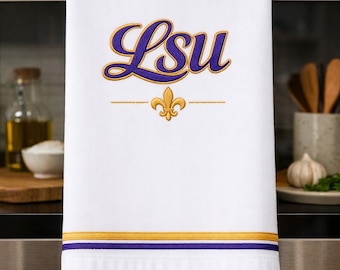LSU Custom Embordered Towel