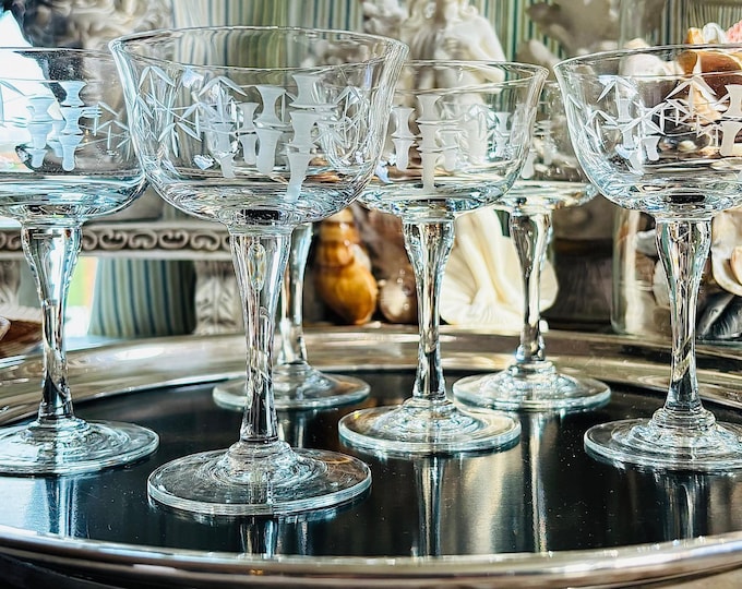 Horiguchi Noritaki Etched Bamboo Coupes *Set of 6