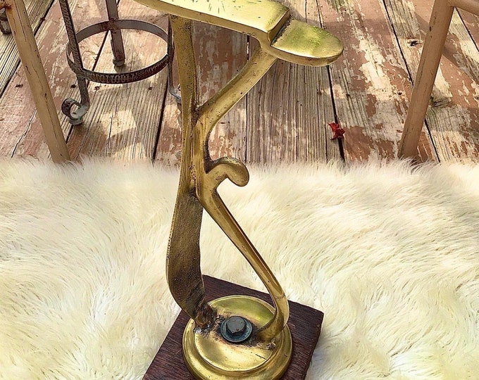 Antique Brass Shoeshine Stand