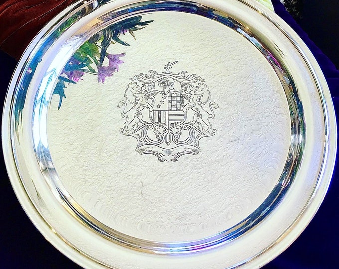 Heraldic Crested Silver Plated Tray