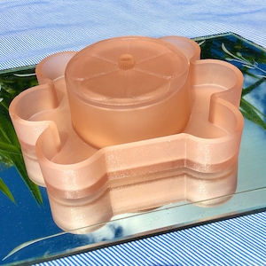 Lenox Imperial Glass Pink Satin Trinket Powder Box