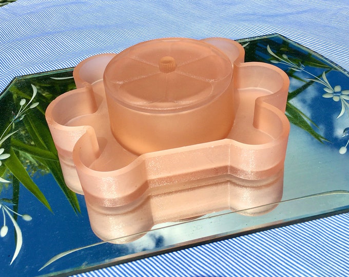 Lenox Imperial Glass Pink Satin Trinket Powder Box