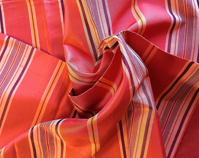 Pierre Frey for Pierre Deux “Parisian Stripe” Dupioni Silk Fabric