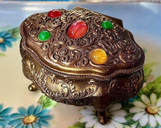 Ormolu & Glass Stone Casket
