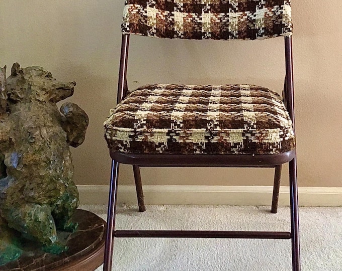Mid-Century 1970’s Samsonite Houndstooth Chair