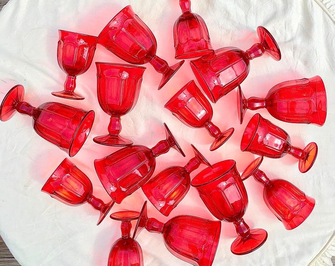 Dalzell Amberina Glass “Arlington” Goblets by Viking Glass. *Sold in set’s.