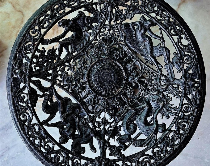 Robert Emig Neoclassical Black Cast Iron Tazza