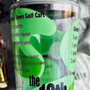 Vintage 19th Hole Recipe Cocktail Shaker by Precidio image 5