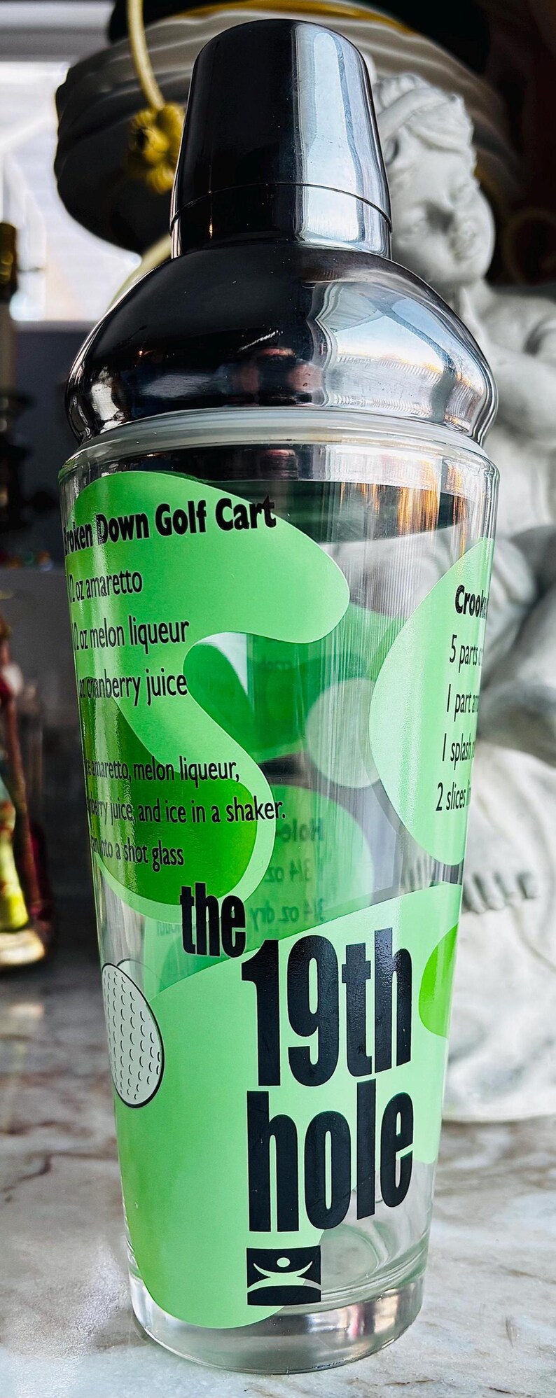 Vintage 19th Hole Recipe Cocktail Shaker by Precidio image 5