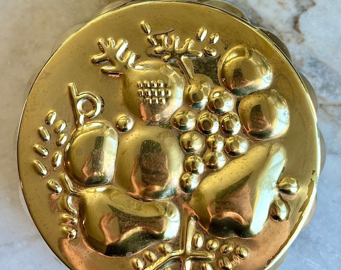Vintage French Brass Fruit Mould