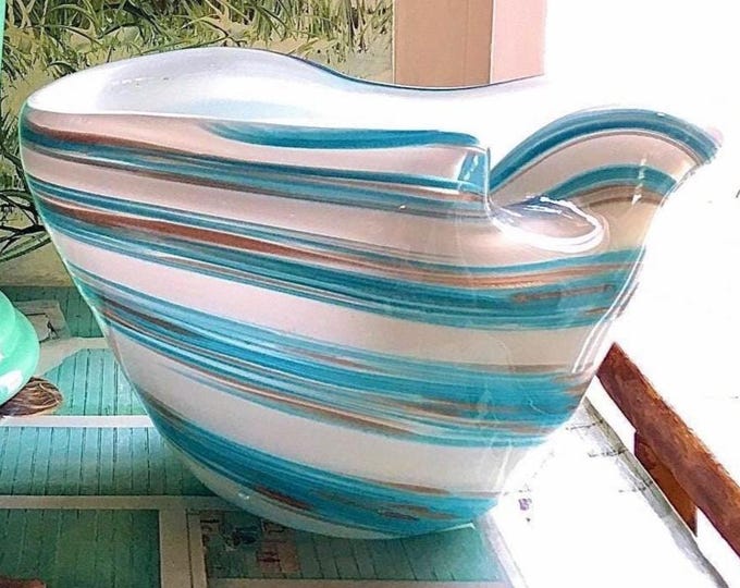 Fratelli Toso Murano Cased Cigar Ashtray/Bowl