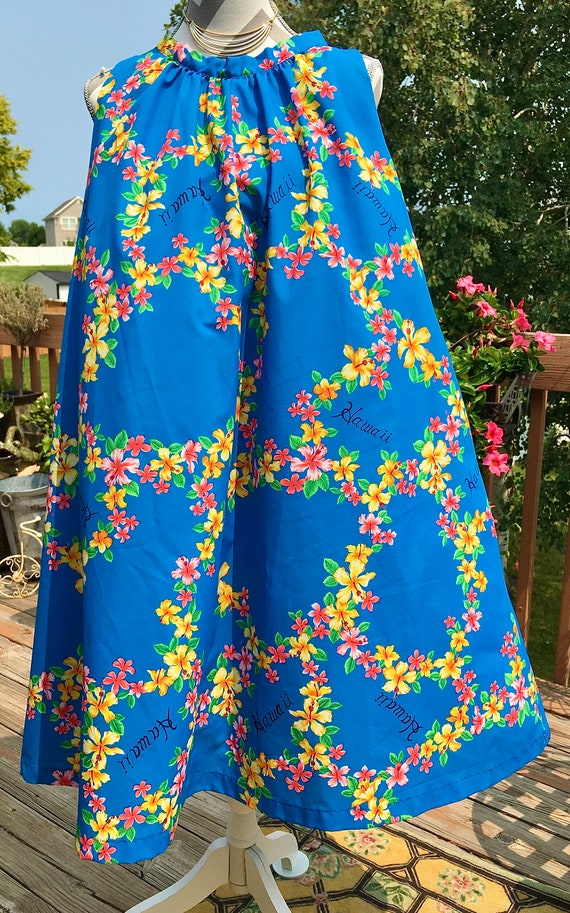 Vintage 1950's Hawaiian Muumuu Dress Size L/XL