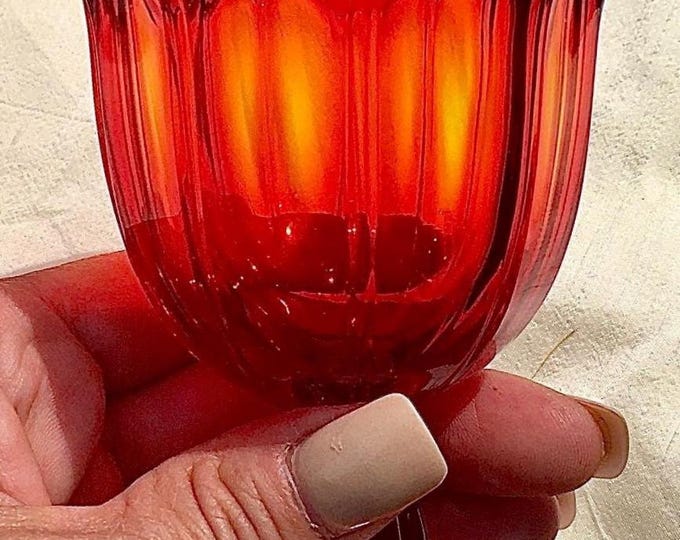 Dalzell Amberina Glass “Arlington” Goblets by Viking Glass. *Sold in set’s.