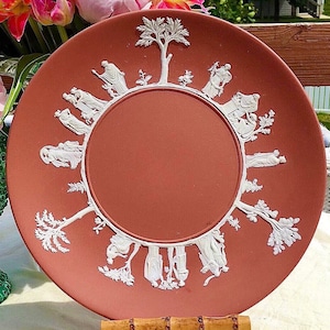 Wedgwood Jasperware Plate in Rare Terra-cotta