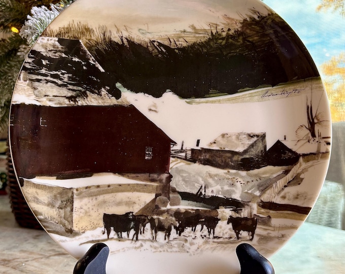 Andrew Wyeth for Georg Jenson Winter Farmhouse Plate “The Kuerner Farm”