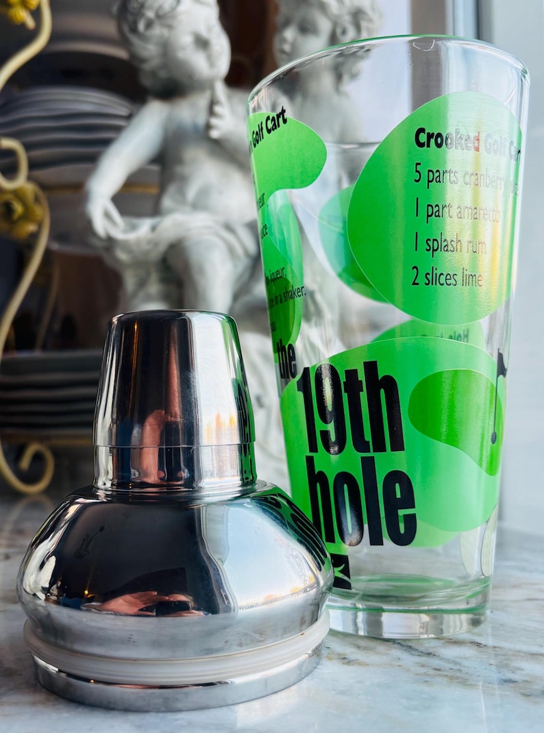 Vintage 19th Hole Recipe Cocktail Shaker by Precidio image 6