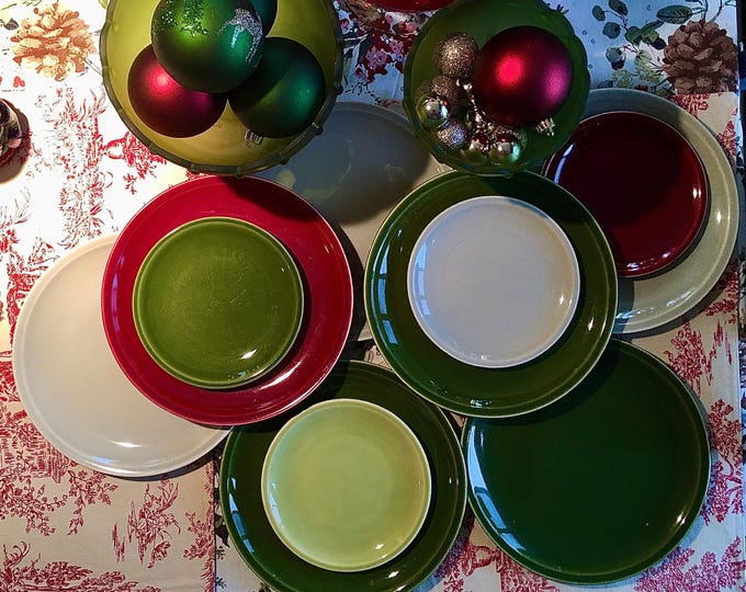 Paden City Pottery Vintage “Greenbriar” Plates “Mix & Match” 11 Piece Set