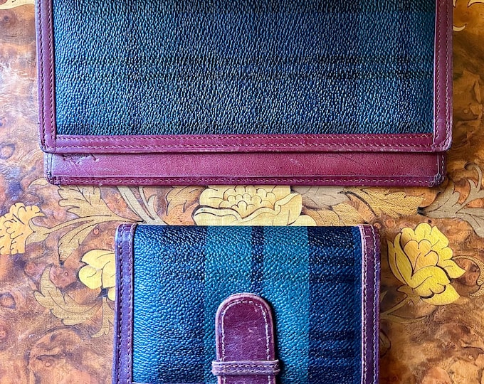 Vintage Ralph Lauren Black Watch Plaid Leather Wallet *each sold separately