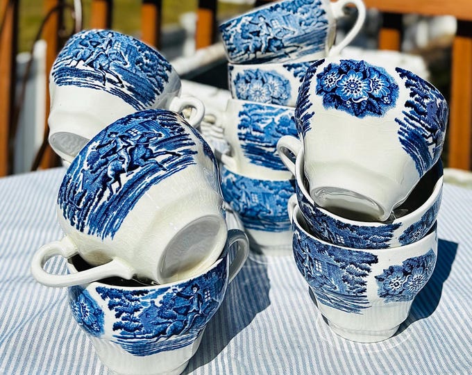 Enoch Wedgwood & Co. Staffordshire England “Liberty Blue” Bicentennial Ironstone Teacups *Each set sold separately