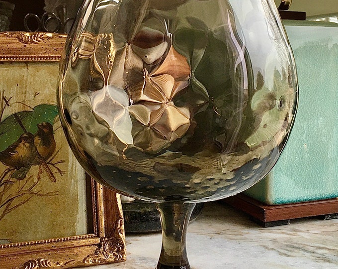 Empoli Smokey Quartz Optic Glass Snifter