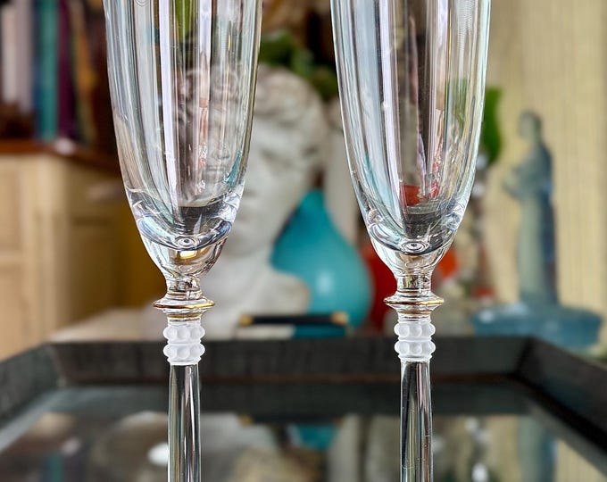 Hoya “Entasis Gold” Champagne Flutes *Pair