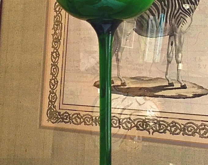 Carlo Moretti Empoli Cased Green 12”H Tall Goblet