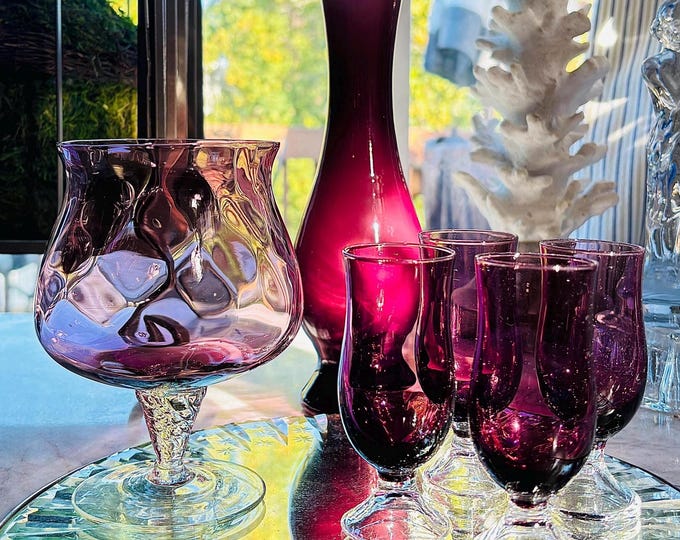 Mid-Century Italian Empoli Cordial Set *5 Piece Set