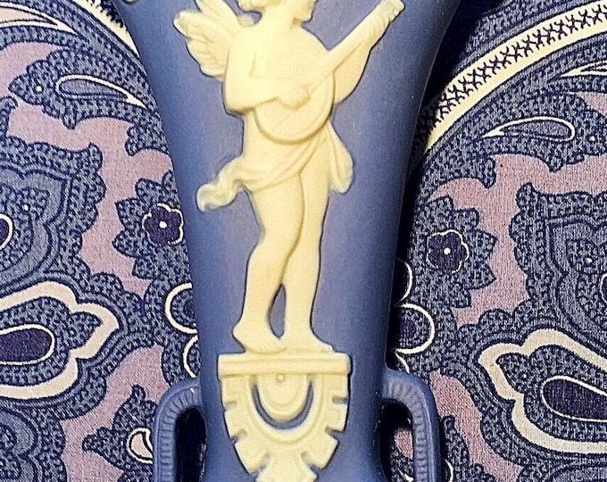 Volkstedt Germany Jasperware Cherub Vase