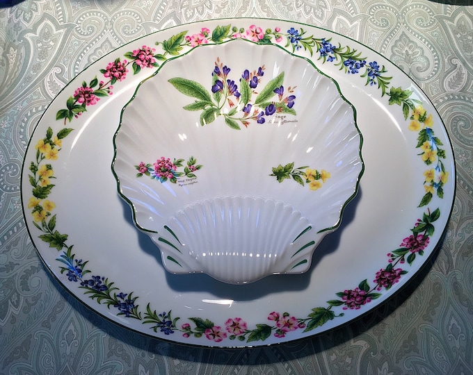 Royal Worcester Platter & Shell Servingware  Sold Separately