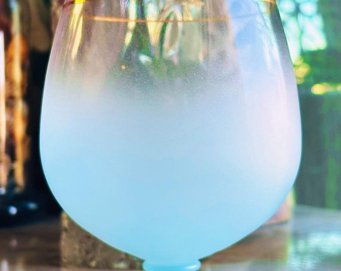 Blendo Blue Satin Glass Pitcher/Snifter