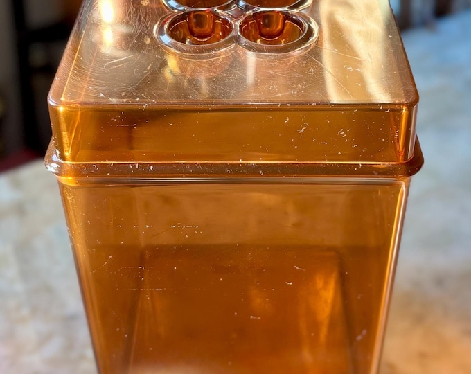 Mid-Century Gunner Cyrén Scandinavia For Dansk Amber Lucite Storage Container