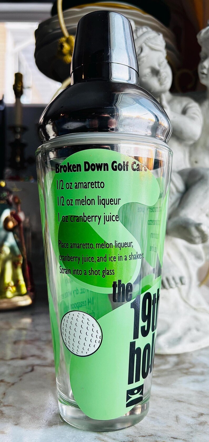 Vintage 19th Hole Recipe Cocktail Shaker by Precidio image 4