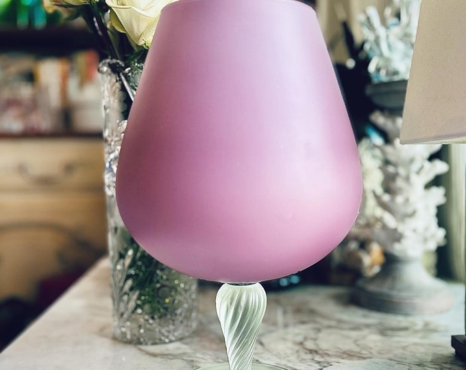 Empoli Rare Lavender Satin Glass Colossal Snifter