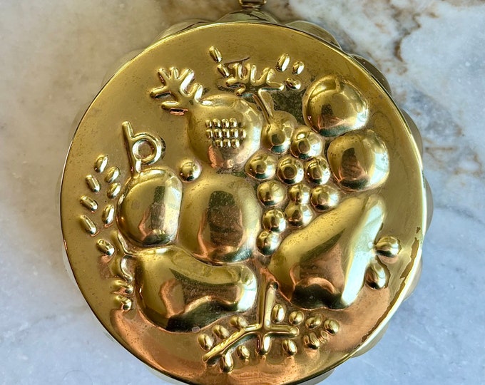 Vintage French Brass Fruit Mould