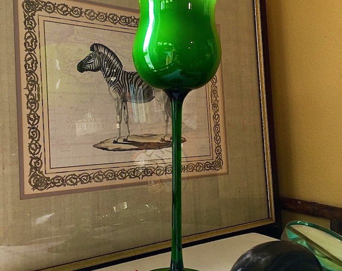 Carlo Moretti Empoli Cased Green 12”H Goblet
