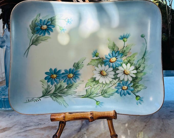 Hand Painted Daisy Vanity Tray