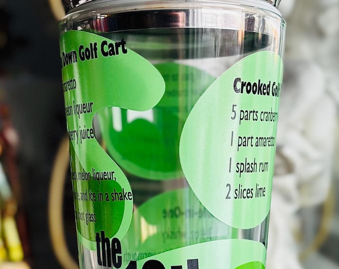 Vintage 19th Hole Recipe Cocktail Shaker by Precidio
