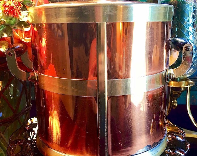Kraftware NYC Copper & Brass Ice Bucket