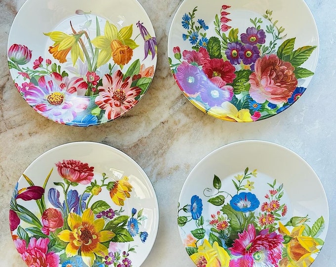 Limoges “Alice” by Bill Goldsmith Dessert/Canapé Plates *Set of 4