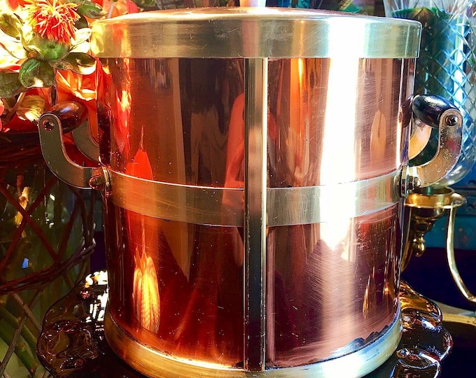 Kraftware NYC Copper & Brass Ice Bucket