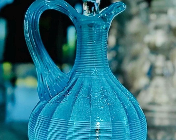 Antique Northwood Glass “Alaska” Blue Opalescent Cruet