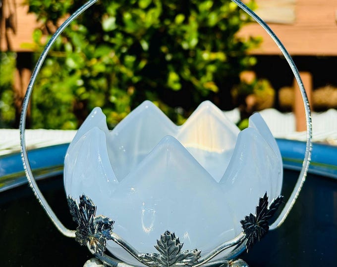 Antique Bagley Glass Bon Bon/Trinket Basket