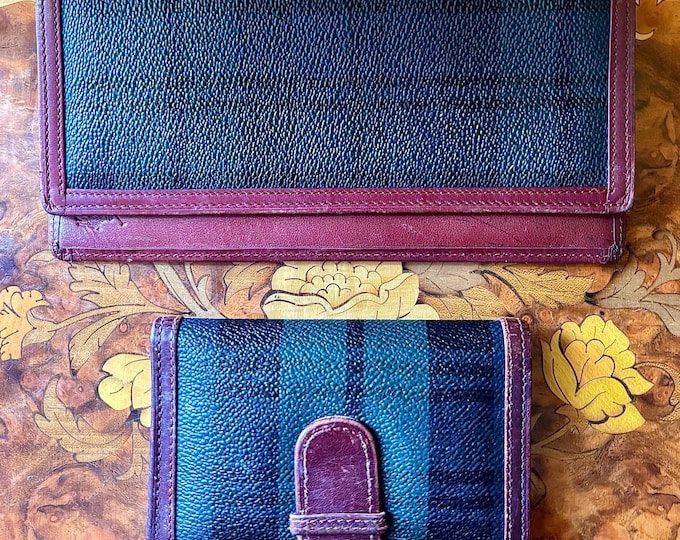 Vintage Ralph Lauren Black Watch Plaid Leather Wallet *each sold separately