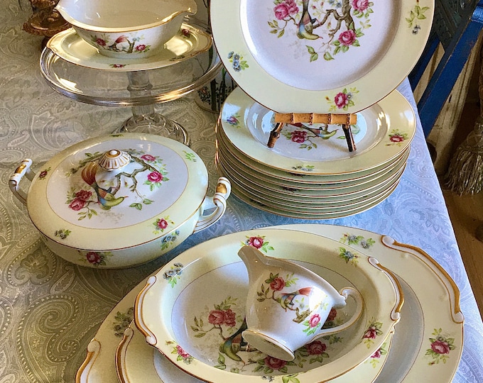 Vintage "Royal Bird" 15 Piece Set by SGK China