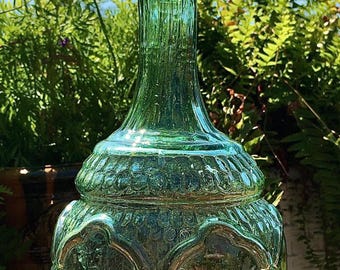 Vintage Italian Large Handblown "Cathedral" Design Decanter
