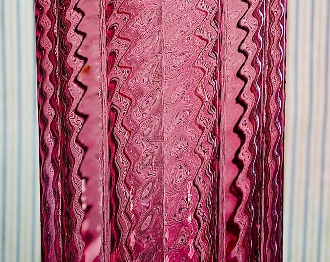 Pilgrim Cranberry Glass “Ionic” 10” Vase